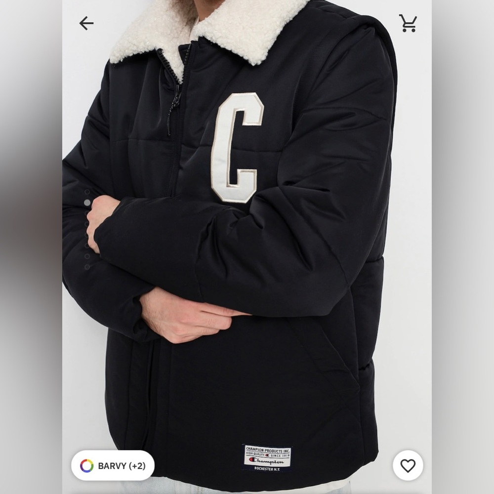 NWT Champion Heavy Puffer Teddy Lined Padded Coach Jacket high thermal resistant - Picture 4 of 8